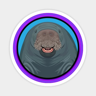 Manatee Circle Magnet